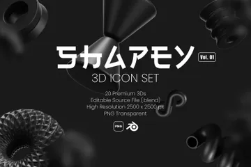 Shapey vol. 01 Paquete de Icon 3D