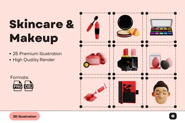 Skincare & Makeup 3D Icon Pack