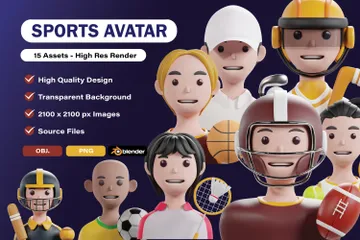 Sports Avatar 3D Icon Pack