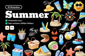 Summer 3D Icon Pack