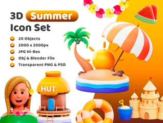 Summer 3D Illustration Pack