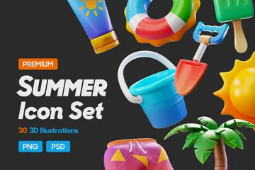 Summer 3D Illustration Pack