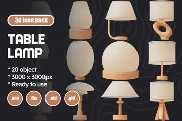 Table Lamp 3D Icon Pack