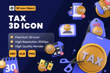 Tax 3D Icon Pack