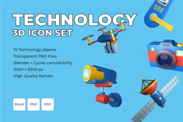 Technologie 3D Icon Pack