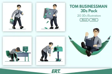 Empresário Tom Pacote de Illustration 3D