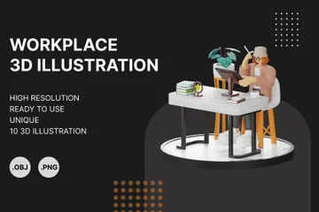 Trabalhar Pacote de Illustration 3D