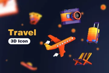 Travel 3D Icon Pack