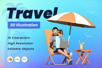 Travel 3D Illustration Pack