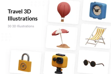 Travel 3D Illustration Pack