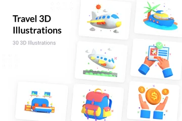 Travel 3D Illustration Pack