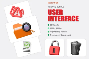 User Interface 3D Icon Pack