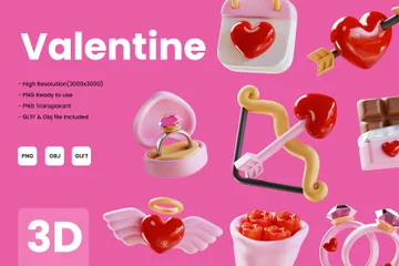 Valentine's Day 3D Icon Pack