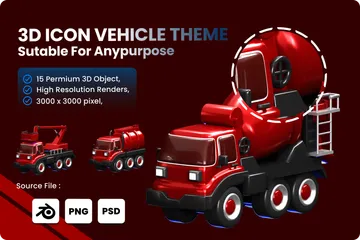 Vehicle 3D Icon Pack