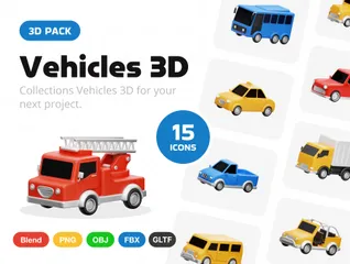 Vehicles 3D Icon Pack