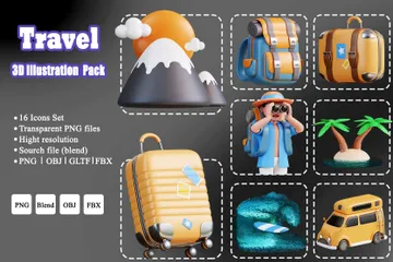 Viajar Paquete de Icon 3D