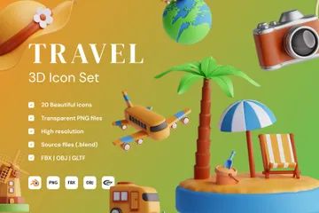 Viajar Paquete de Icon 3D