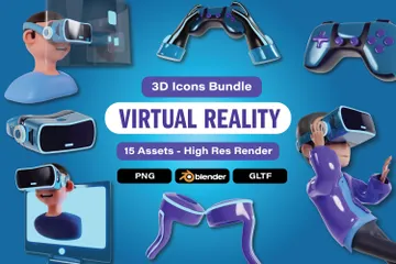 Virtual Reality 3D Icon Pack