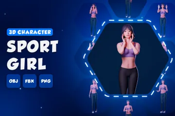 Woman In Sportswear 3D Illustration Pack