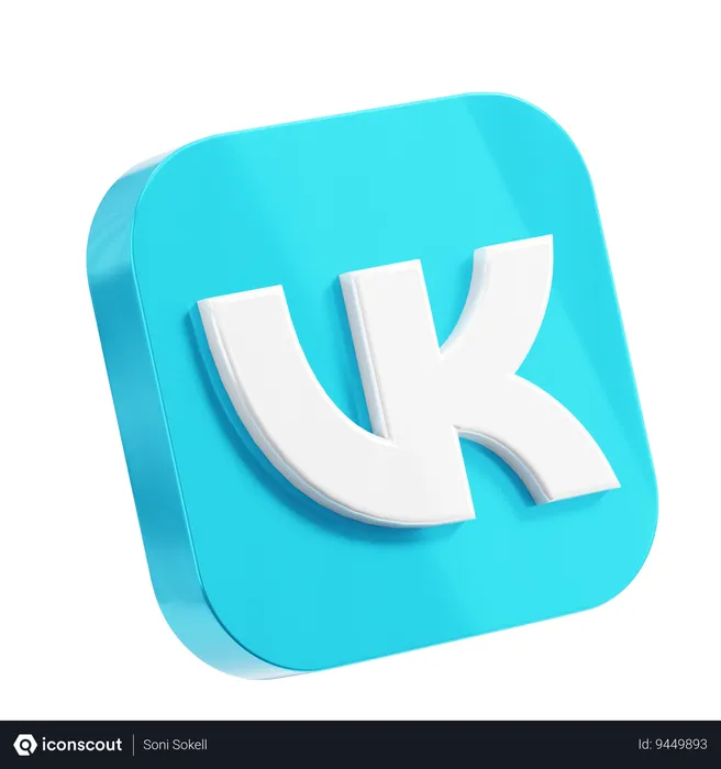 Free VK Logo 3D Icon