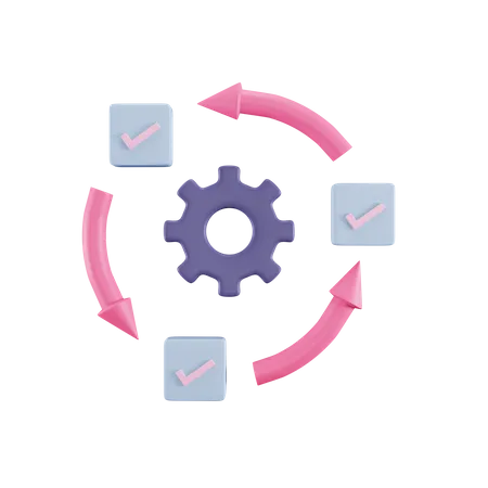 Free Agile Management  3D Illustration