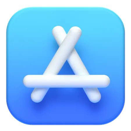 Free App Store in iOS  3D Logo