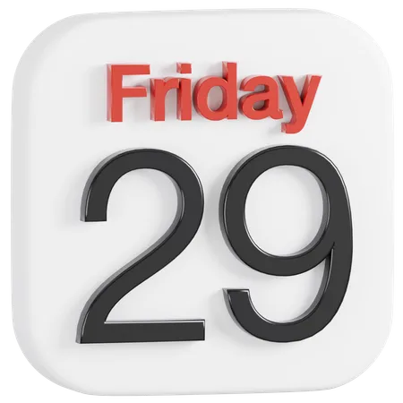 Free Apple Calendar Application  3D Icon