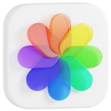 Free Apple Photos Application  3D Icon