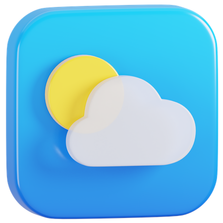 Free Apple Weather Application  3D Icon