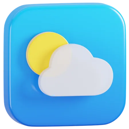 Free Apple Weather Application  3D Icon