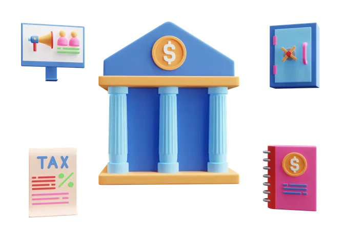 Free Banco  3D Illustration