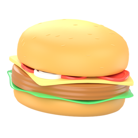 Free Burger  3D Icon