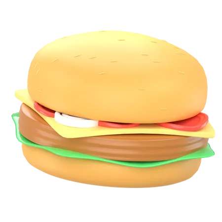 Free Burger  3D Icon