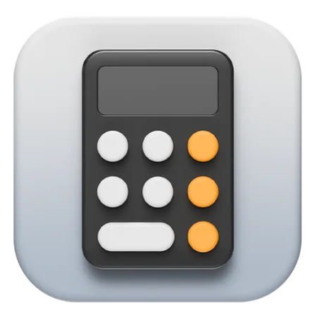 Free Calculatrice iOS  3D Logo