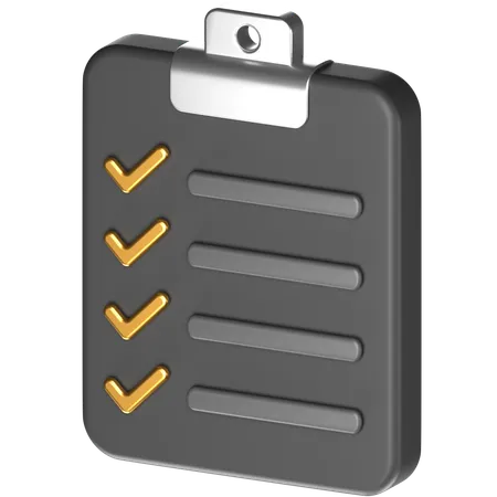 Free Checklist  3D Icon