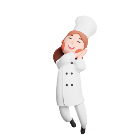 Free Cheerful young chef  3D Illustration