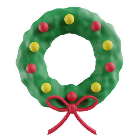 Free Christmas wreath  3D Icon