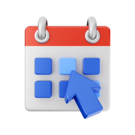 Free Cursor Calendar  3D Icon