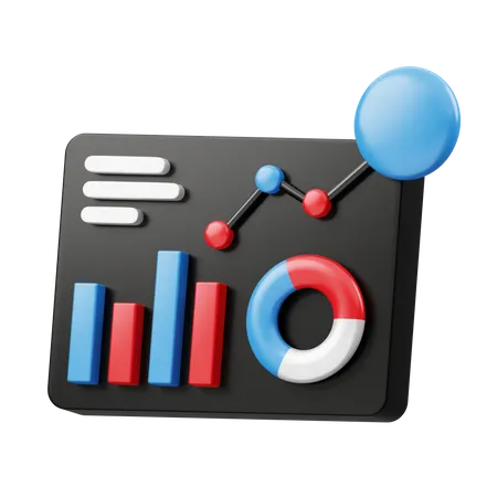 Free Dashboard Growth  3D Icon