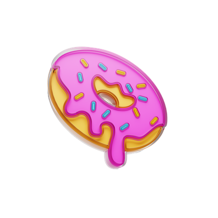 Free Donut  3D Illustration