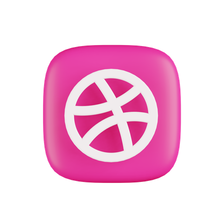 Free Dribbble  3D Icon