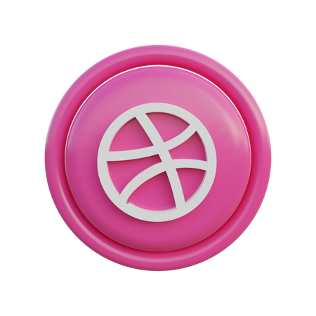 Free Dribbble  3D Icon