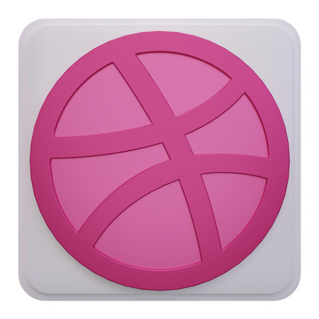 Free Dribbble  3D Icon