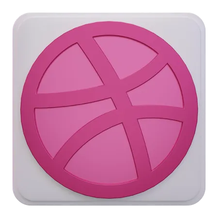 Free Dribbble  3D Icon