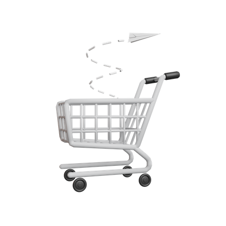 Free Empty Cart  3D Illustration