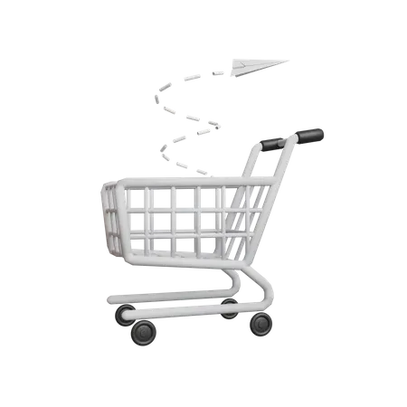 Free Empty Cart  3D Illustration