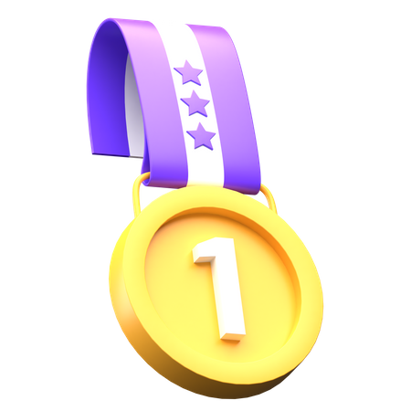 Free First Place Medal  3D Illustration