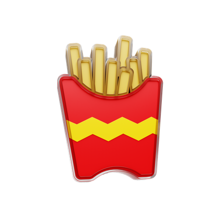 Free French Fries  3D Illustration