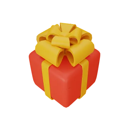 Free Gift box  3D Illustration