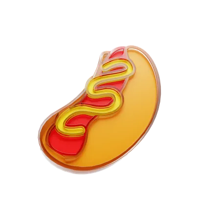 Free Hotdog  3D Illustration